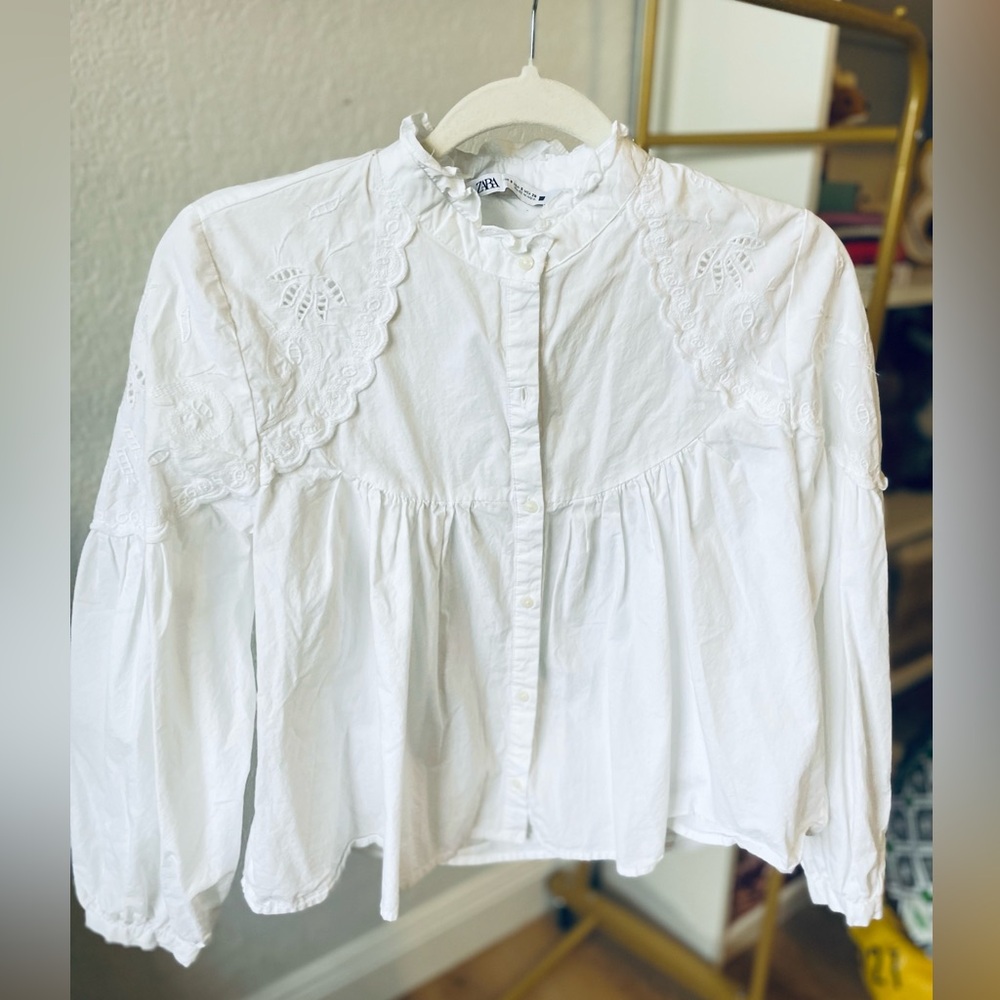 Zara blouse with embroidered details